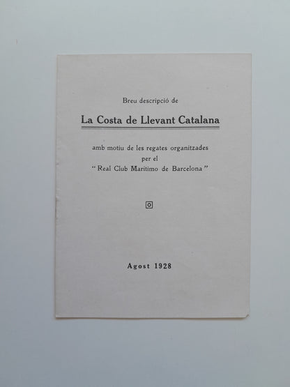 BREU DESCRIPCIÓ DE LA COSTA DE LLEVANT CATALANA (1928)
