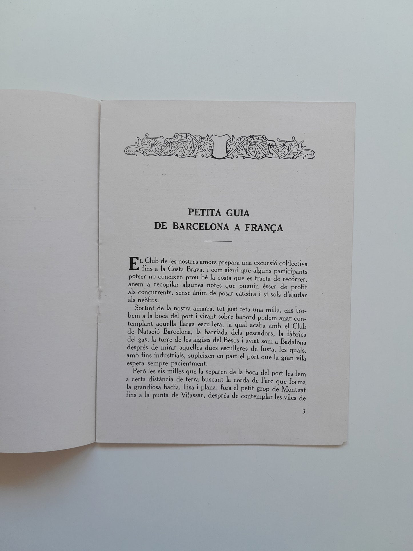 BREU DESCRIPCIÓ DE LA COSTA DE LLEVANT CATALANA (1928)