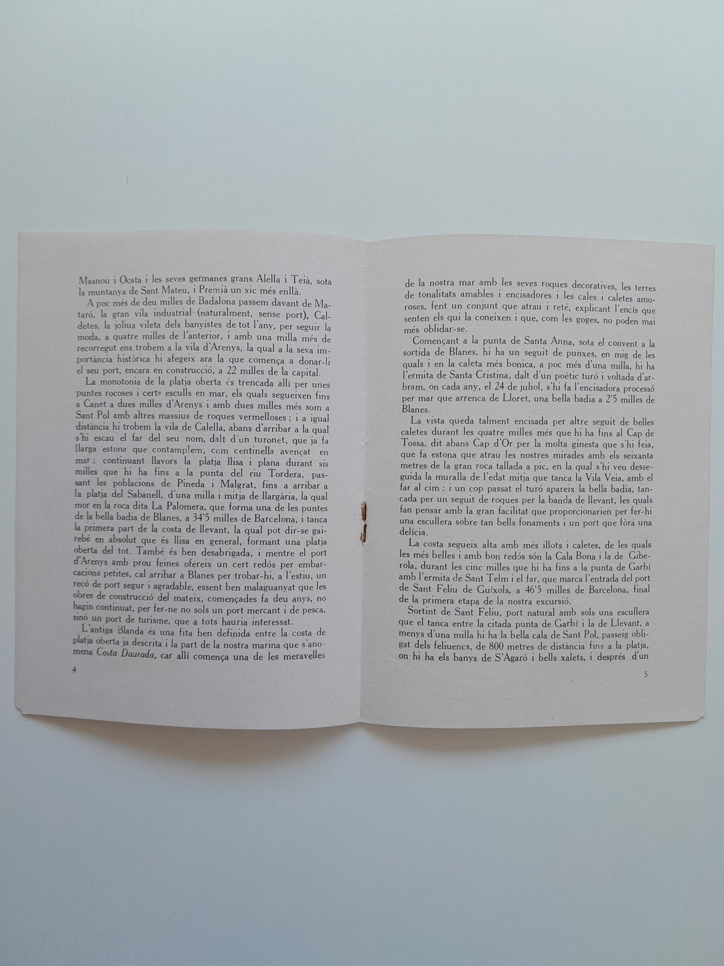 BREU DESCRIPCIÓ DE LA COSTA DE LLEVANT CATALANA (1928)