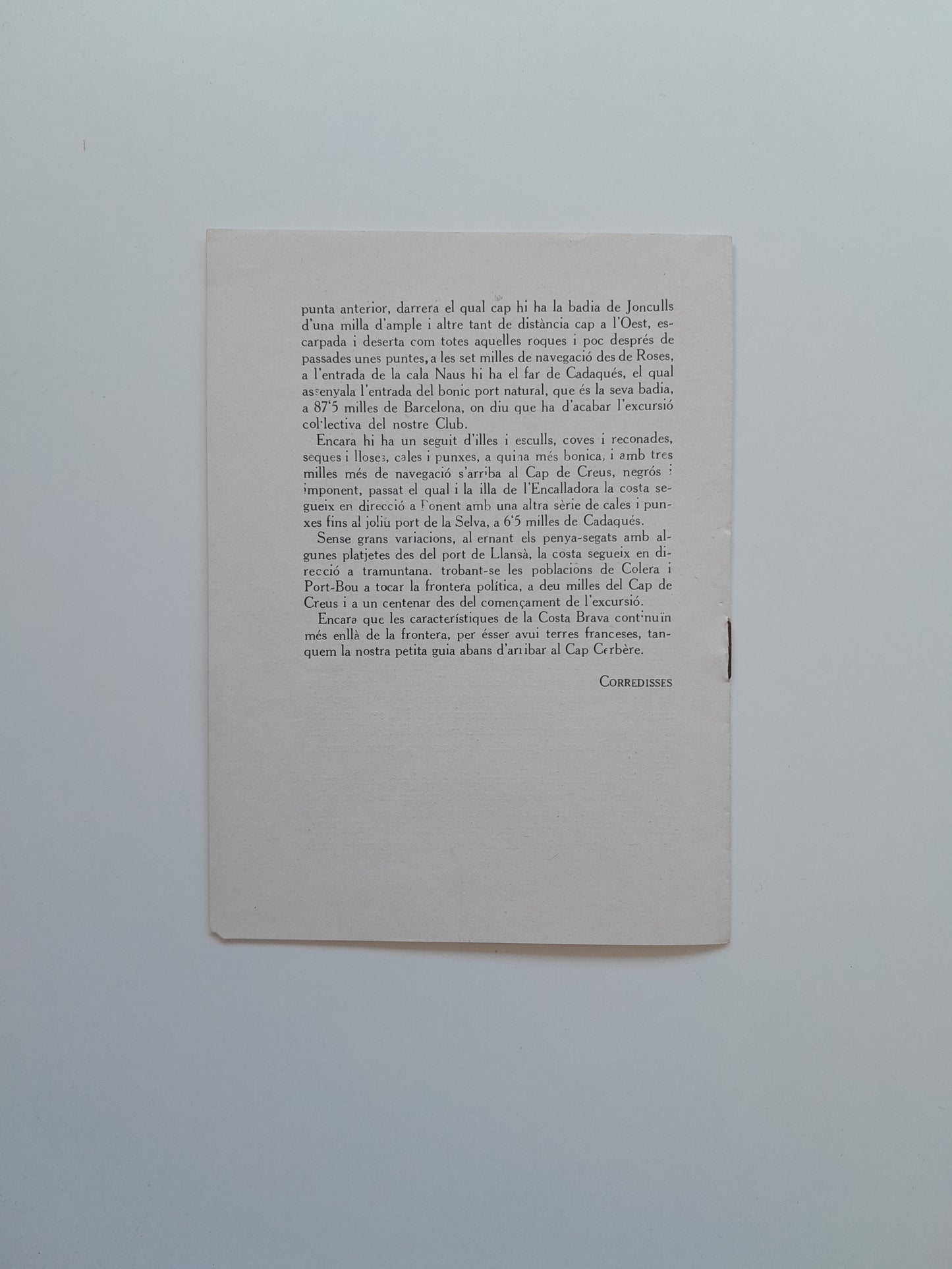 BREU DESCRIPCIÓ DE LA COSTA DE LLEVANT CATALANA (1928)