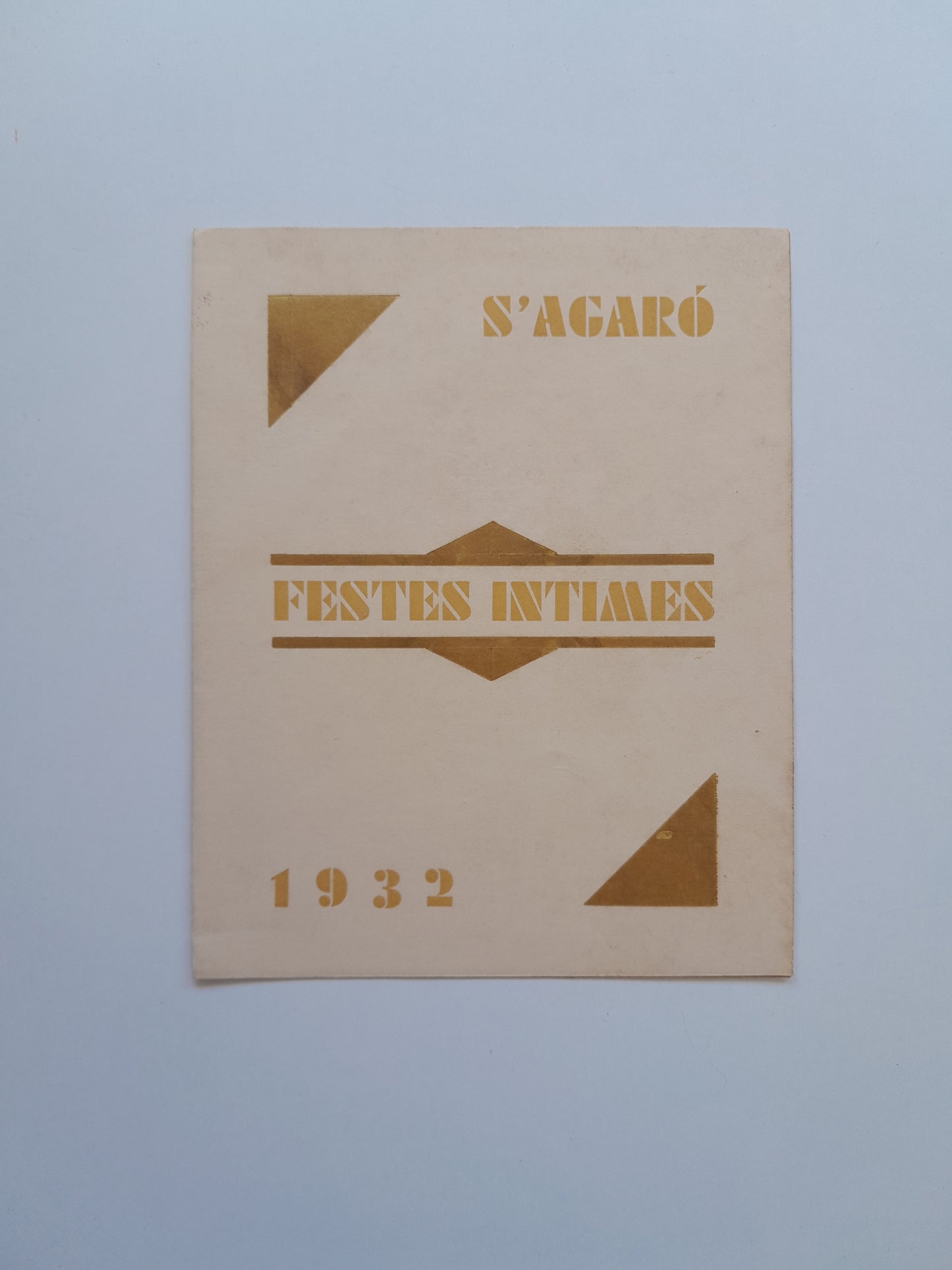 INVITACIÓ FESTES ÍNTIMES S'AGARÓ (SANT FELIU DE GUÍXOLS, 1932)