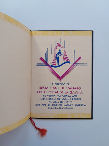 PROGRAMA CICLE DE FESTES DE S'AGARÓ (SANT FELIU DE GUÍXOLS, 1932)