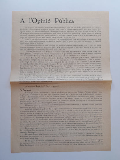 LA QÜESTIÓ DELS BANYS DE S'AGARÓ (SANT FELIU DE GUÍXOLS, 1936)