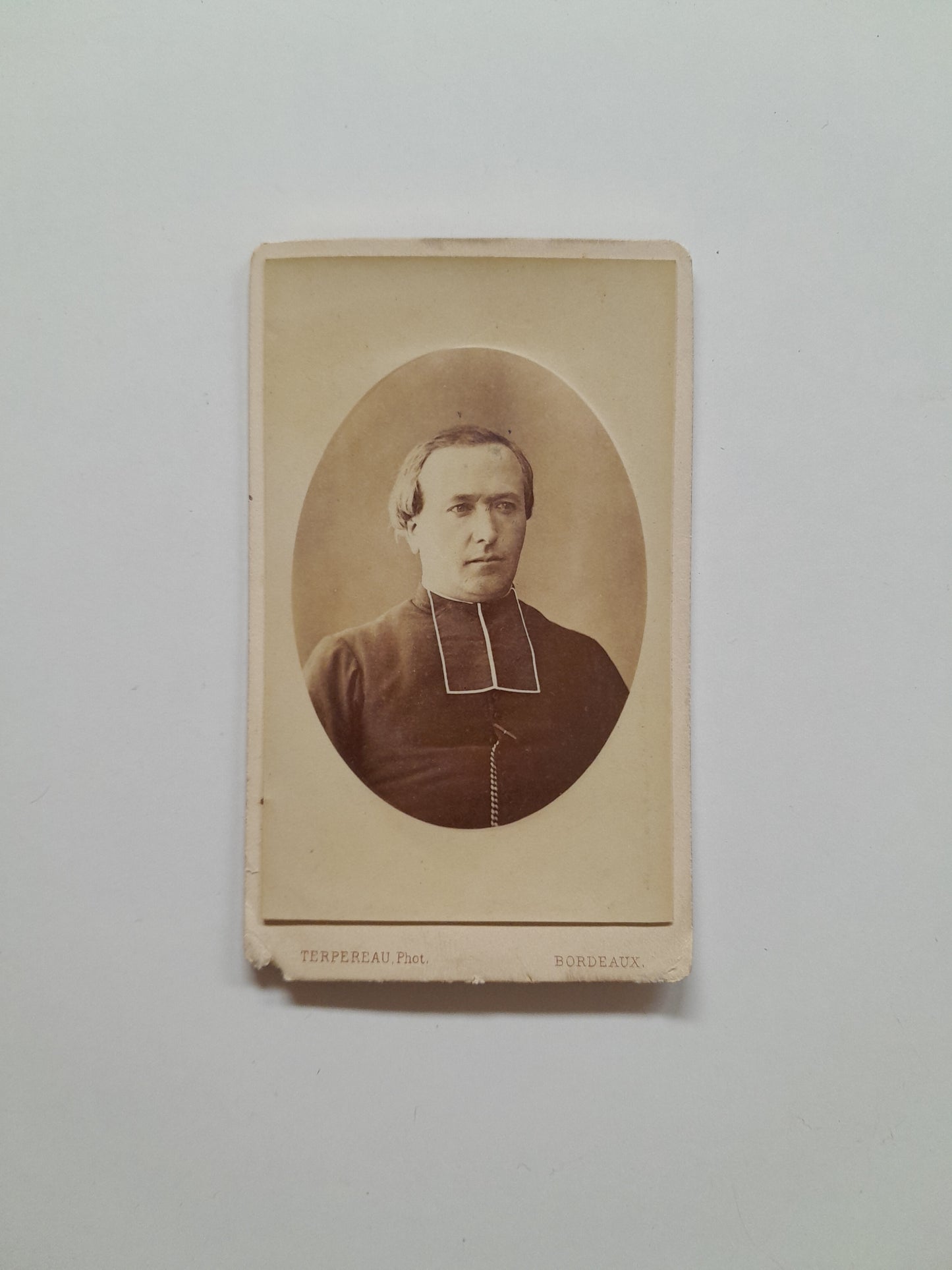 RETRATO DE SACERDOTE (c.1880) - PHOTOGRAPHIE A. TERPEREAU, BORDEAUX