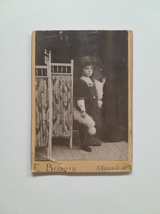 RETRATO DE NIÑA (c.1880) - E. BELTRAN, ZARAGOZA