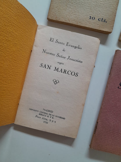 SANTOS EVANGELIOS Y HECHOS DE LOS APÓSTOLES (SOCIEDAD BÍBLICA, 1925-26)