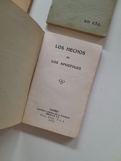 SANTOS EVANGELIOS Y HECHOS DE LOS APÓSTOLES (SOCIEDAD BÍBLICA, 1925-26)