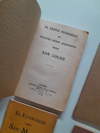 SANTOS EVANGELIOS Y HECHOS DE LOS APÓSTOLES (SOCIEDAD BÍBLICA, 1925-26)