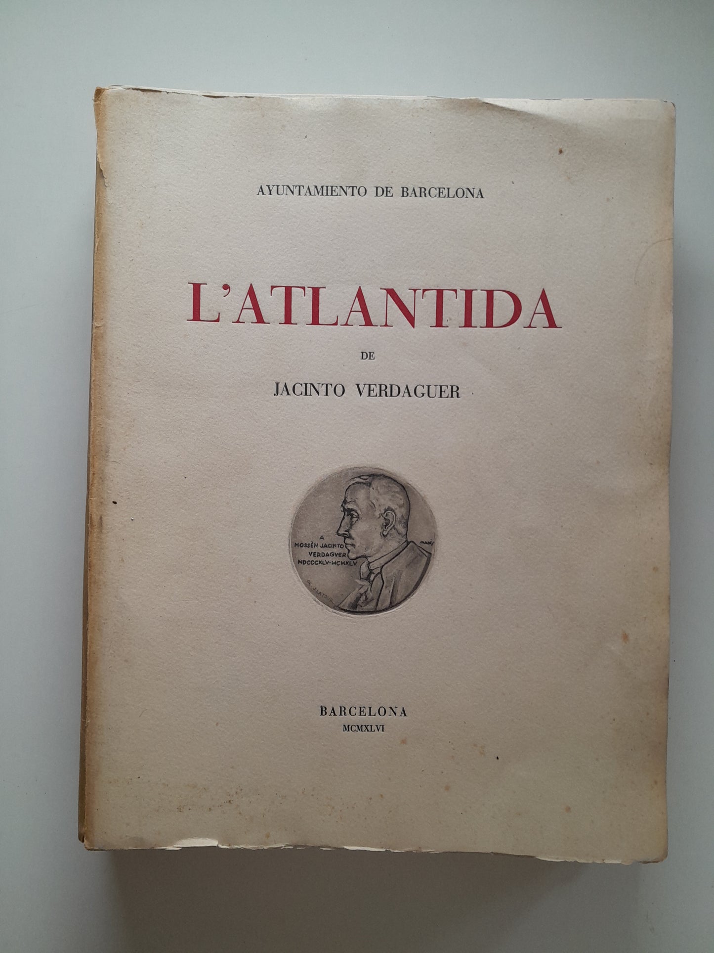 L'ATLÀNTIDA - JACINT VERDAGUER (1946) - EJEMPLAR NUMERADO Y FACSÍMIL MANUSCRITO ORIGINAL