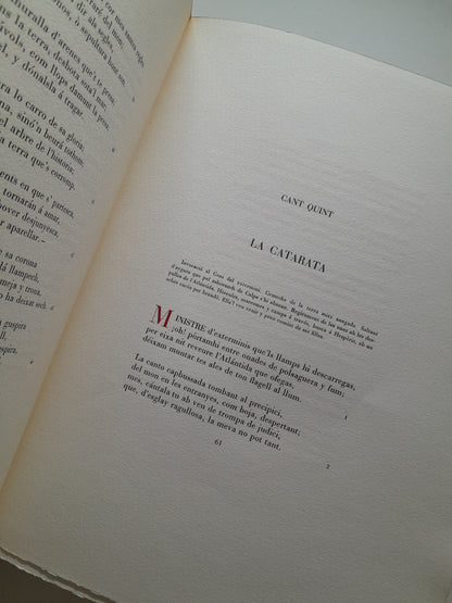 L'ATLÀNTIDA - JACINT VERDAGUER (1946) - EJEMPLAR NUMERADO Y FACSÍMIL MANUSCRITO ORIGINAL