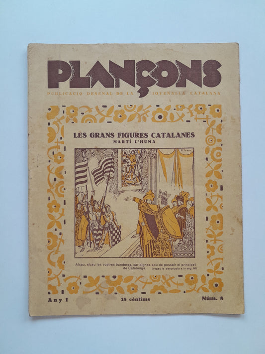 PLANÇONS. PUBLICACIÓ DESENAL DE LA JOVENALLA CATALANA (BARCELONA) - ANY 1, NÚM. 8 (20 ABRIL 1933)