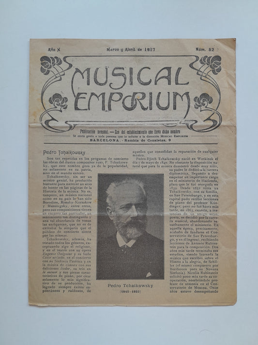 MUSICAL EMPORIUM (BARCELONA) - ANY 10, NÚM. 82 (MARÇ I ABRIL 1917)