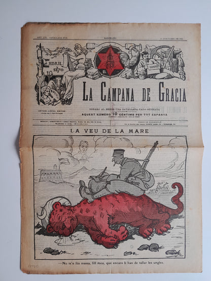 LA CAMPANA DE GRÀCIA (BARCELONA) - ANY 54, NÚM. 2788 (25 NOVEMBRE 1922)