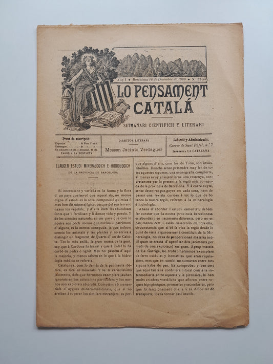 LO PENSAMENT CATALÀ (BARCELONA) - ANY 1, NÚM. 32-33 (16 DESEMBRE 1900)