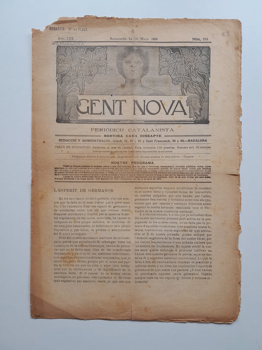 GENT NOVA (BADALONA) - ANY 8, NÚM. 234 (12 MAIG 1906)