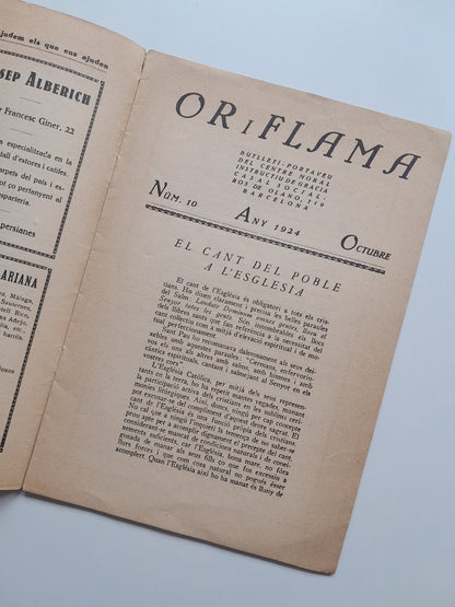 OR I FLAMA. BUTLLETÍ CENTRE MORAL INSTRUCTIU DE GRÀCIA (BARCELONA) - NÚM. 10 (OCTUBRE 1924)