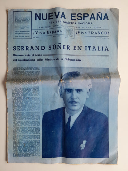 NUEVA ESPAÑA. REVISTA GRÁFICA NACIONAL (BARCELONA) - ANY 2, NÚM. 12 (JULIOL 1939)