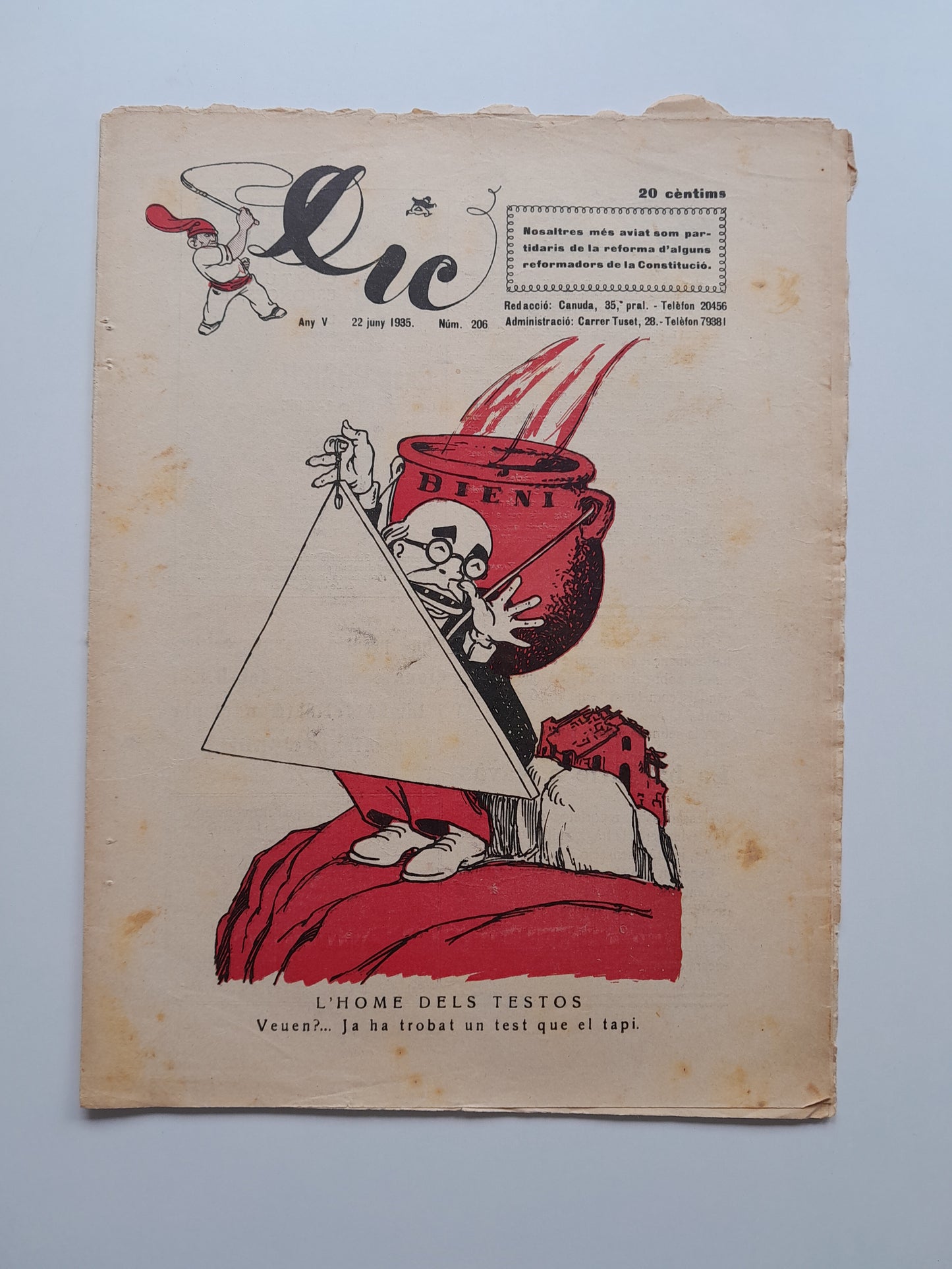 D.I.C. (BARCELONA) - ANY 5, NÚM. 206 (22 JUNY 1935)