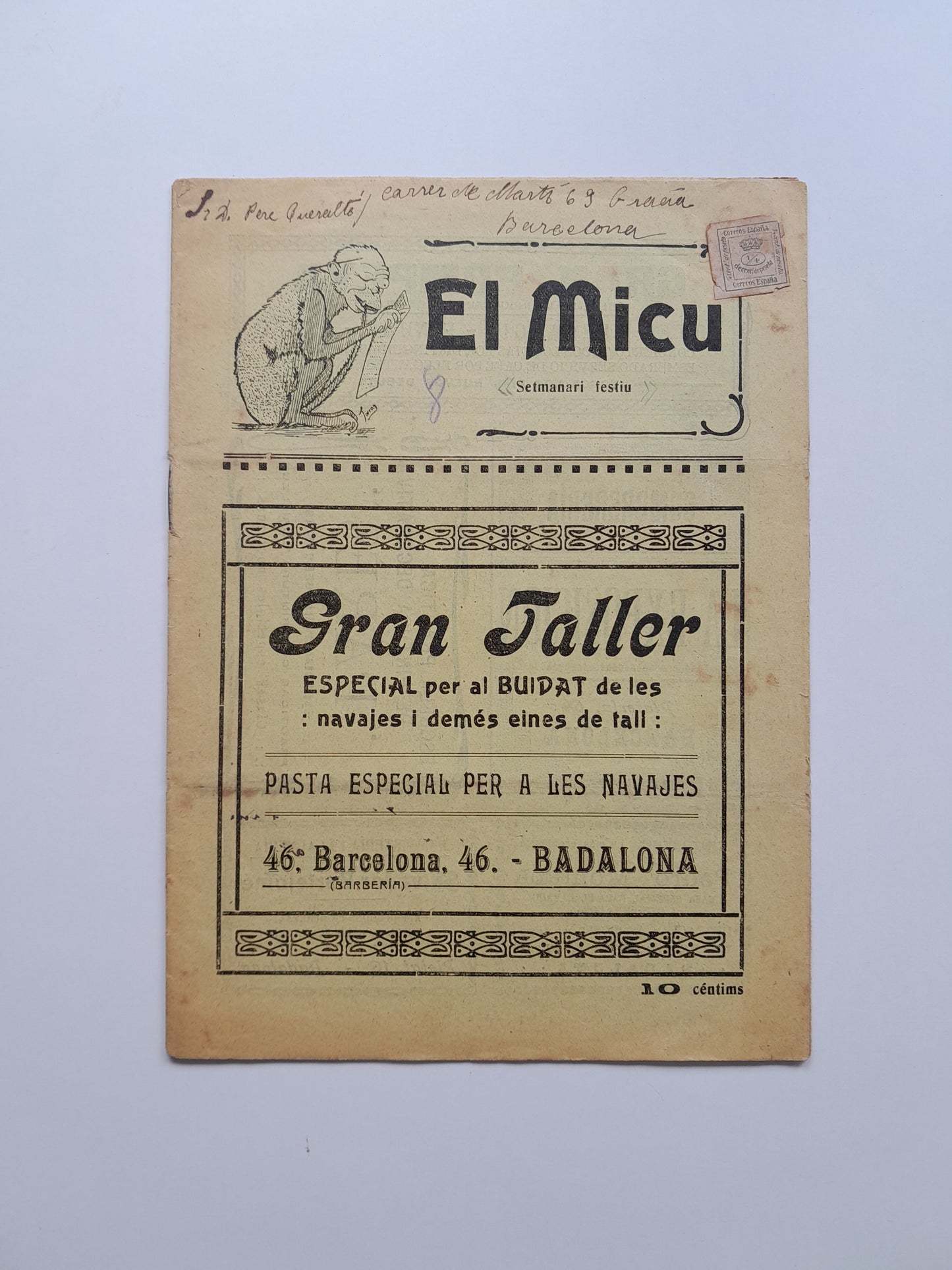 EL MICU. SETMANARI FESTIU (BADALONA) - ANY 2, NÚM. 106 (30 DESEMBRE 1916)