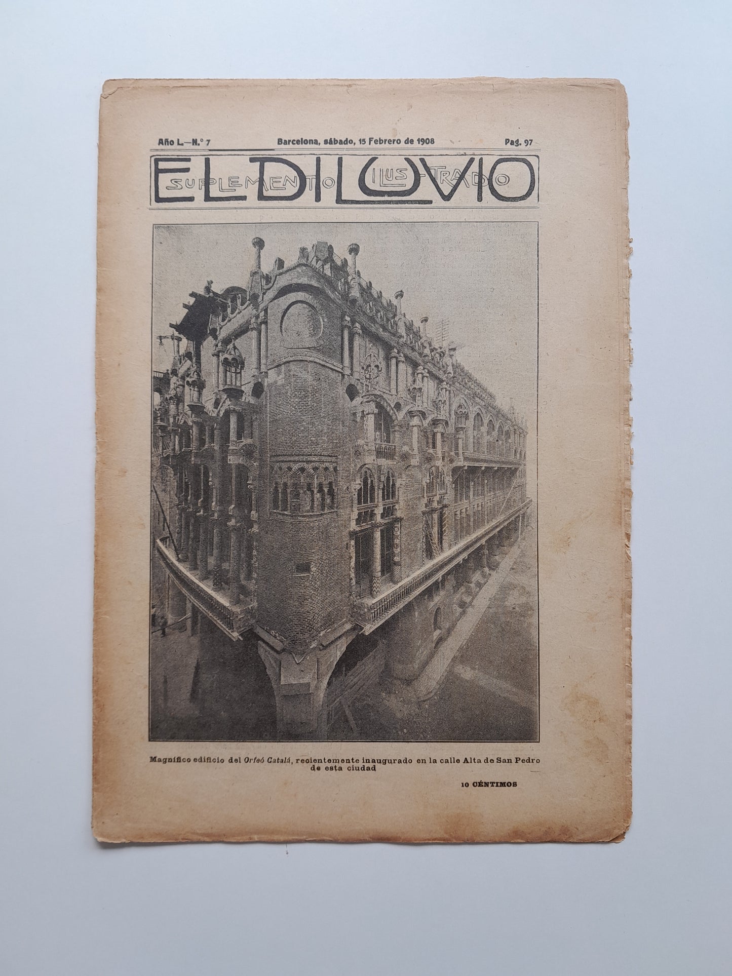 EL DILUVIO (BARCELONA) - ANY 50, NÚM. 7 (15 FEBRER 1908)