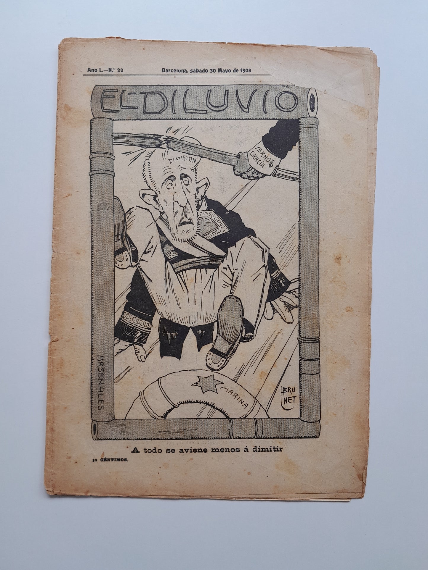 EL DILUVIO (BARCELONA) - ANY 50, NÚM. 22 (30 MAIG 1908)