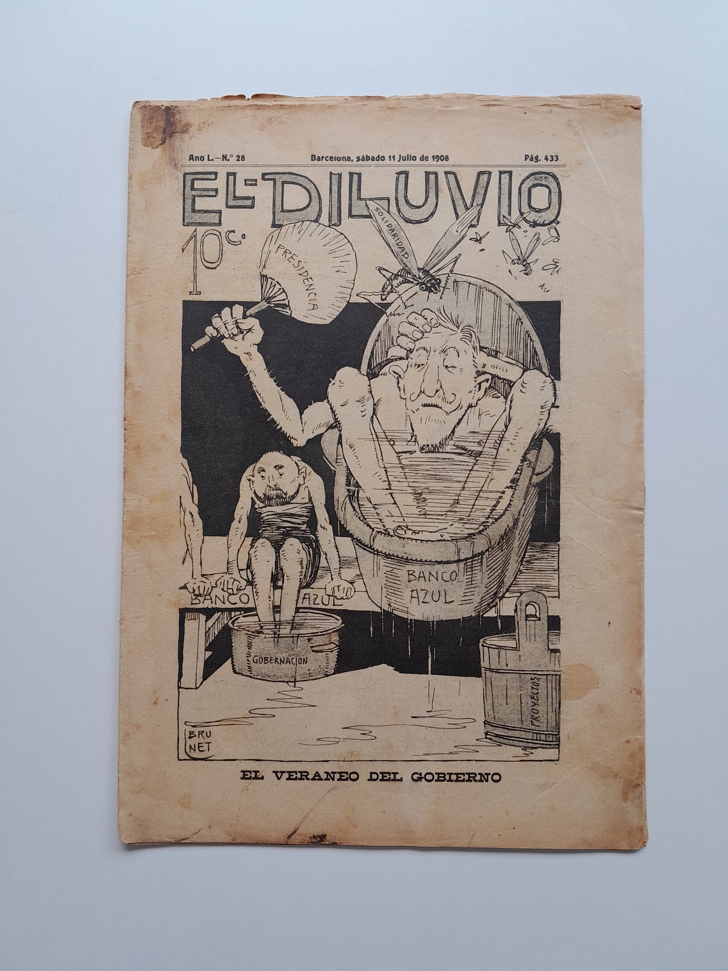 EL DILUVIO (BARCELONA) - ANY 50, NÚM. 28 (11 JULIOL 1908)