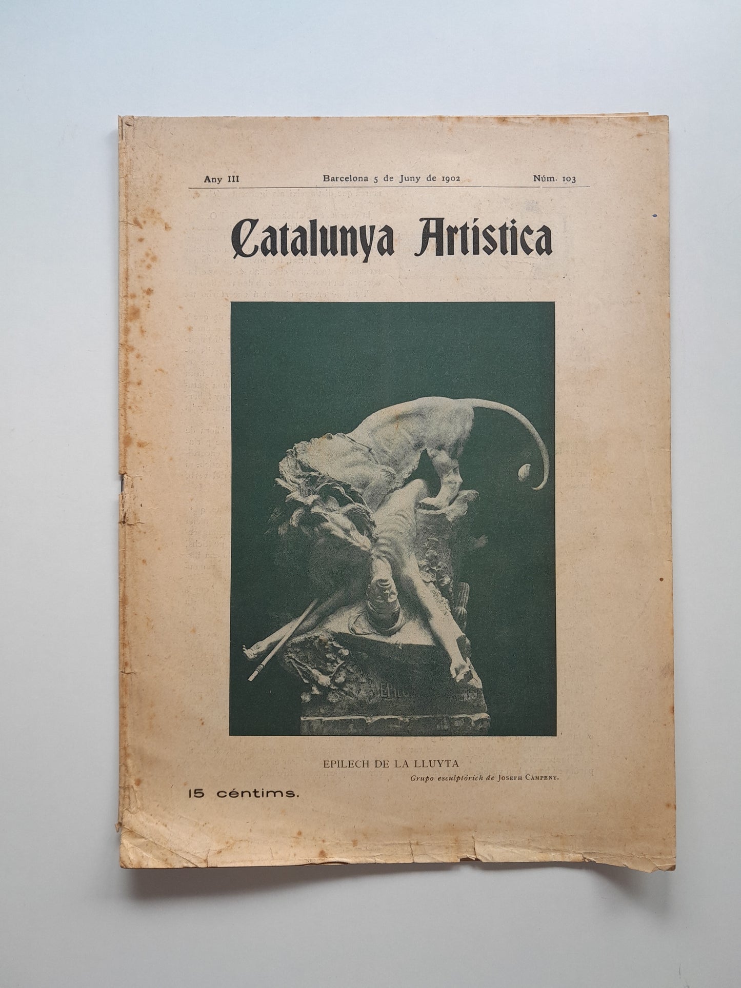 CATALUNYA ARTÍSTICA (BARCELONA) - ANY 3, NÚM. 103 (5 JUNY 1902)