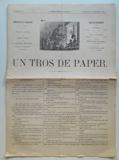 UN TROS DE PAPER (BARCELONA) - ANY 1, NÚM. 32 (24 DESEMBRE 1865)