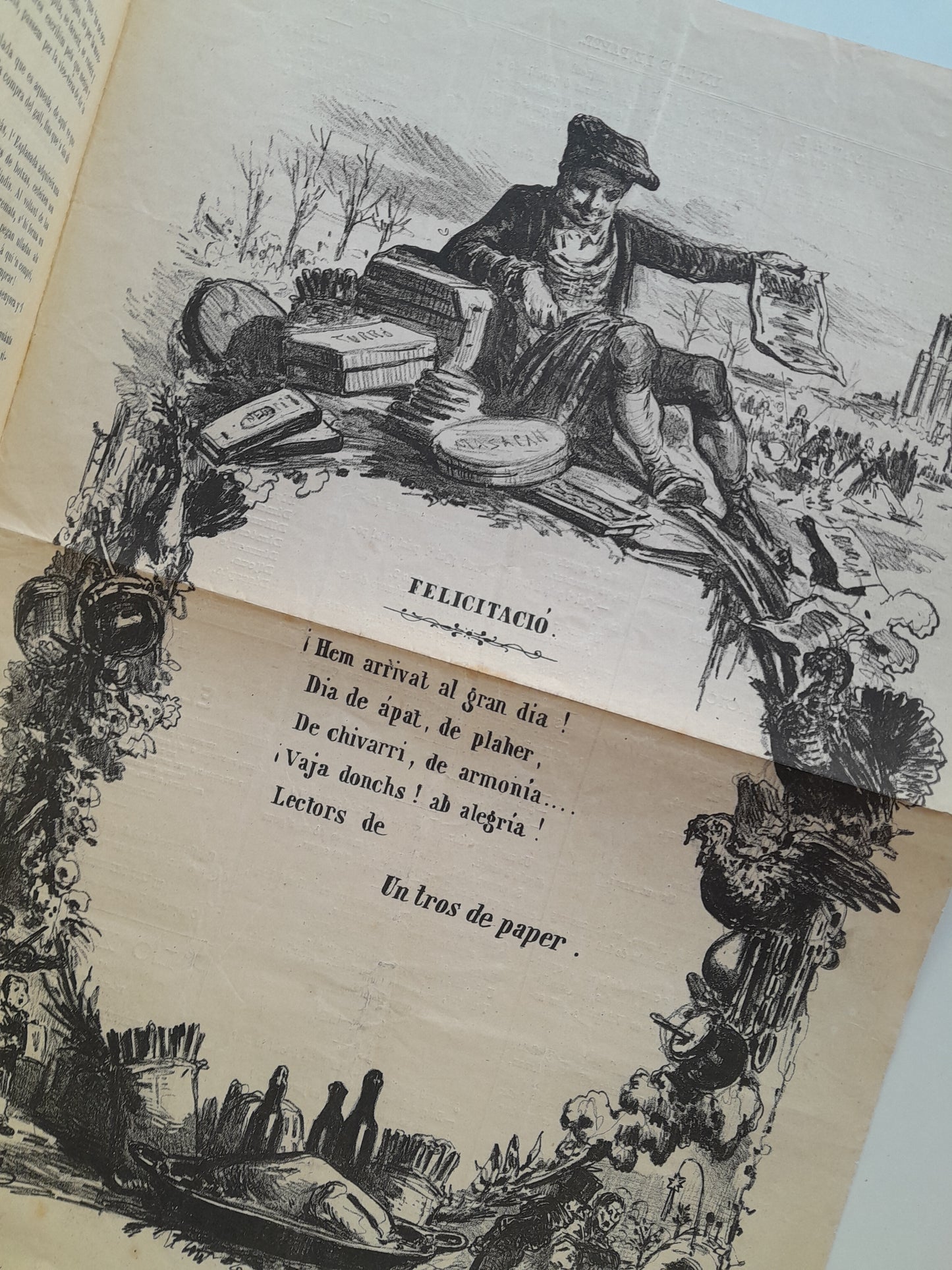 UN TROS DE PAPER (BARCELONA) - ANY 1, NÚM. 32 (24 DESEMBRE 1865)