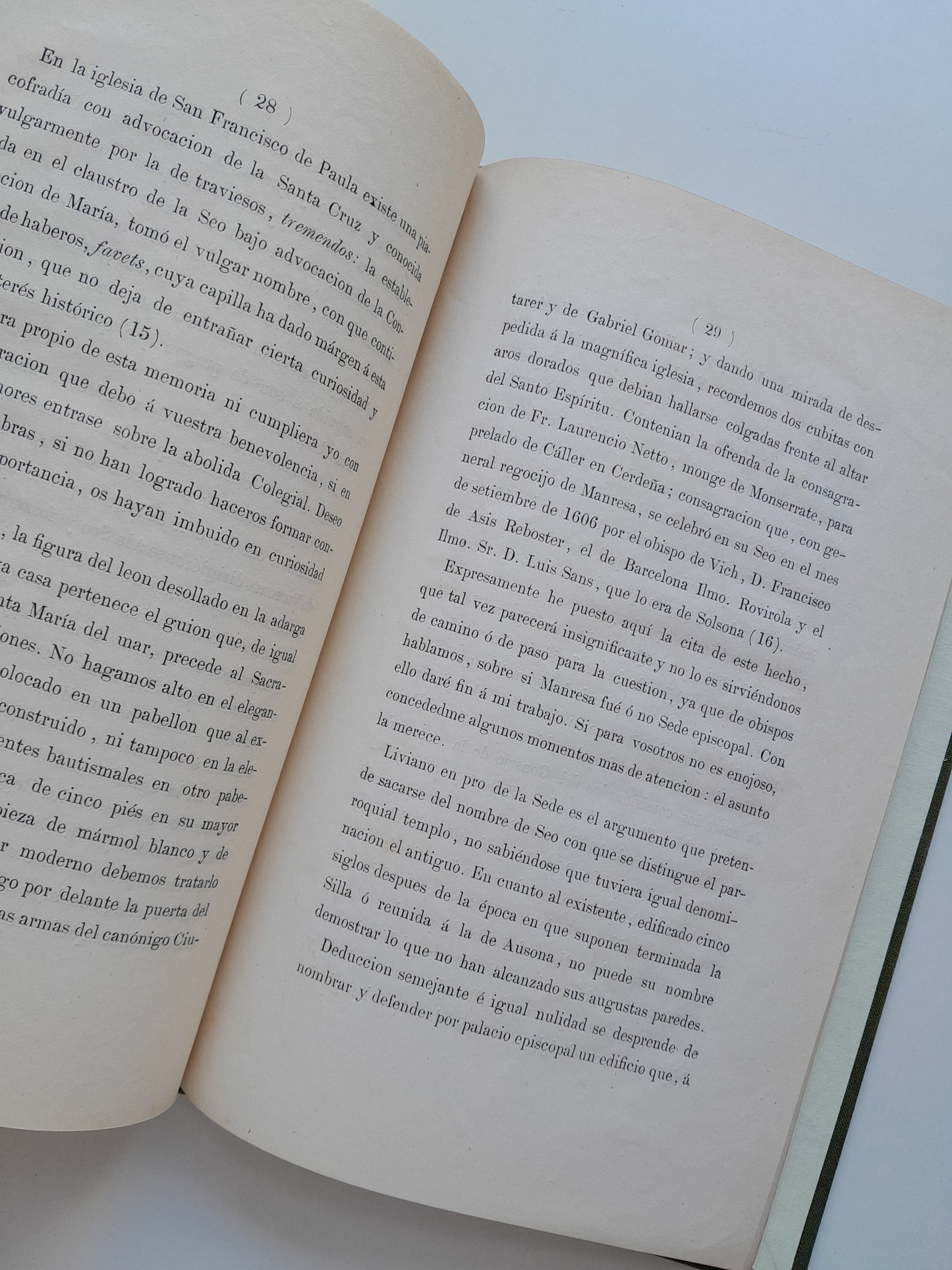 MEMORIA SOBRE MANRESA - MANUEL TORRES TORRENS (LIB. JOAQUÍN VERDAGUER, 1859)