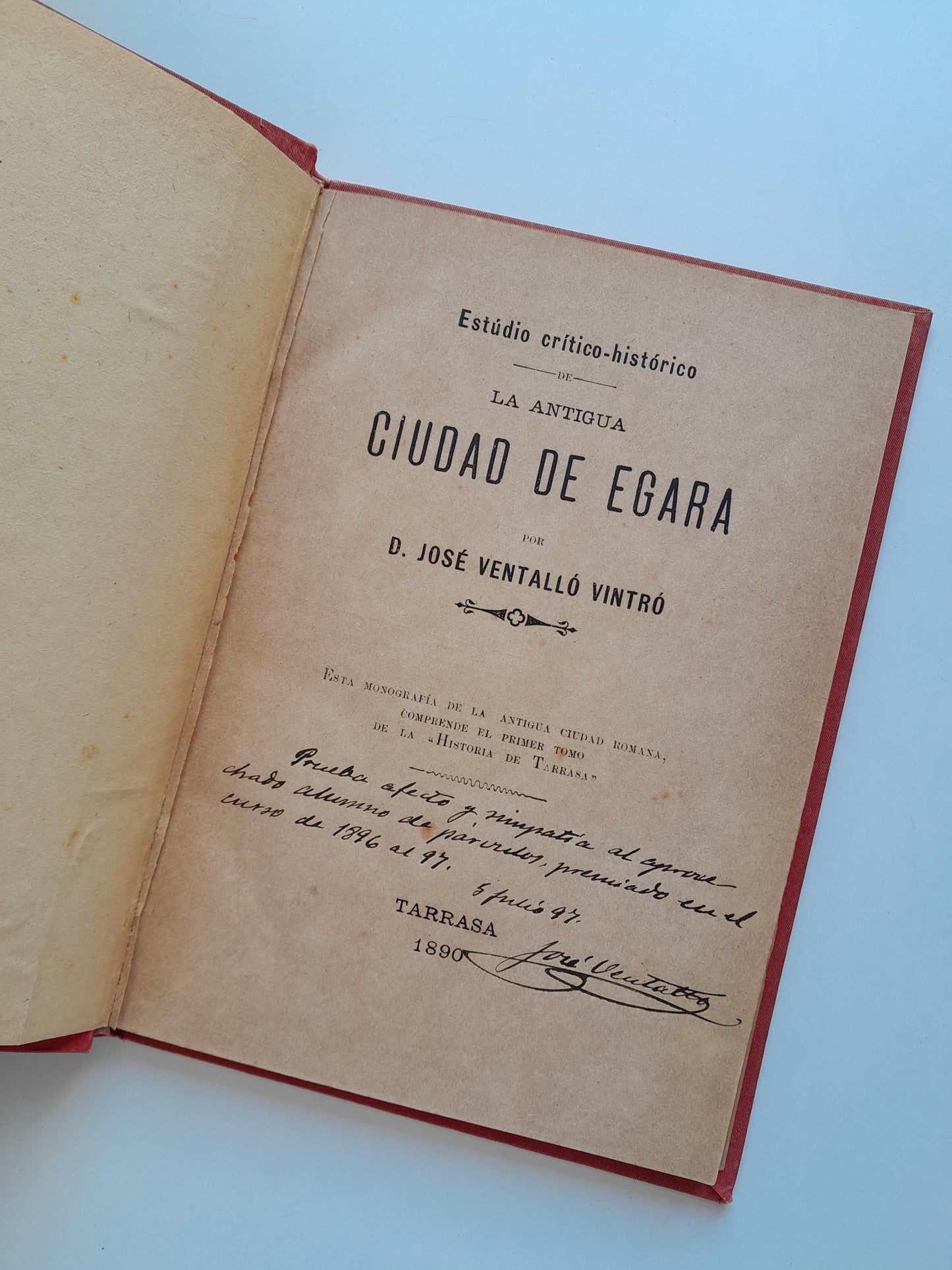 LA ANTIGUA CIUDAD DE EGARA - JOSÉ VENTALLÓ VINTRÓ (1890)