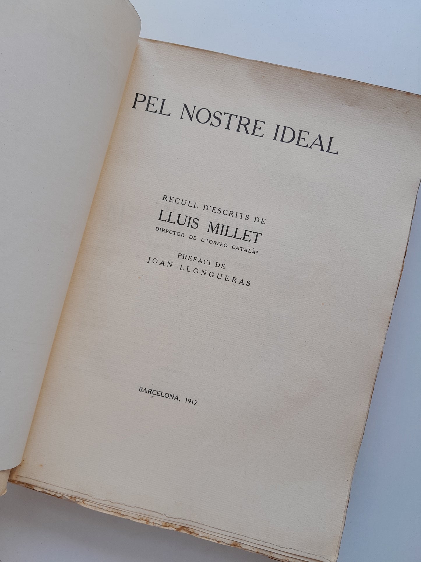 PEL NOSTRE IDEAL - LLUIS MILLET (1917)