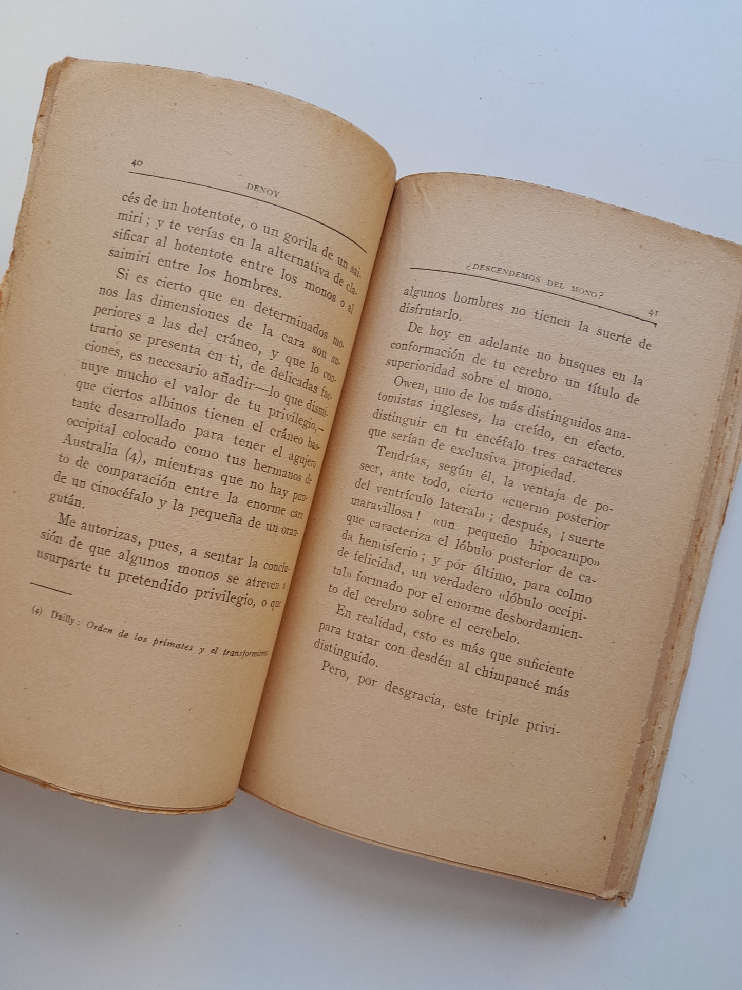 ¿DESCENDEMOS DEL MONO? - E. DENOY (ATLANTE, c.1910)
