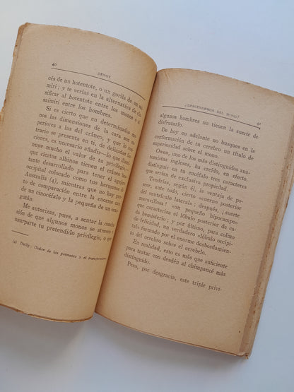 ¿DESCENDEMOS DEL MONO? - E. DENOY (ATLANTE, c.1910)