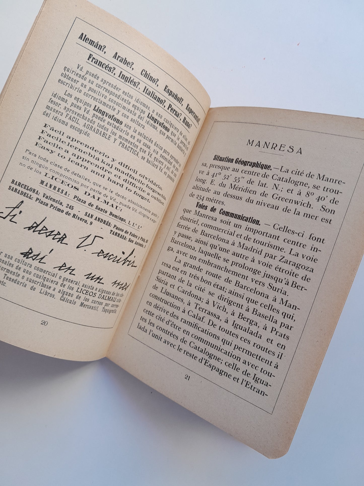 GUÍA DE MANRESA (IMP. ALCARAZ DE BAUSILI, c.1920)