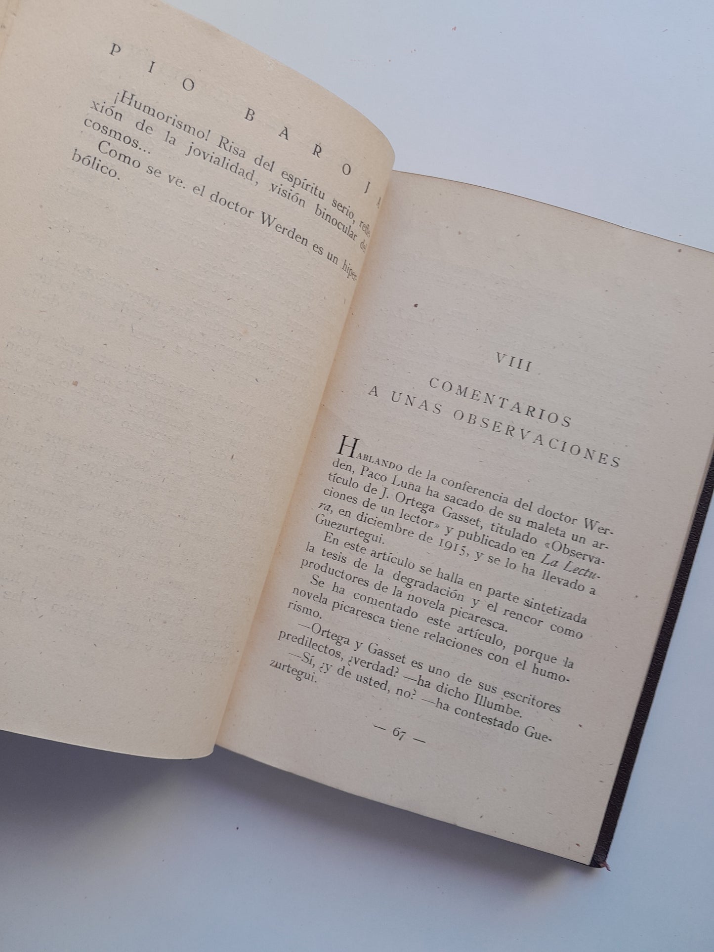 LA CAVERNA DEL HUMORISMO - PÍO BAROJA (RAFAEL CARO RAGGIO, 1920)