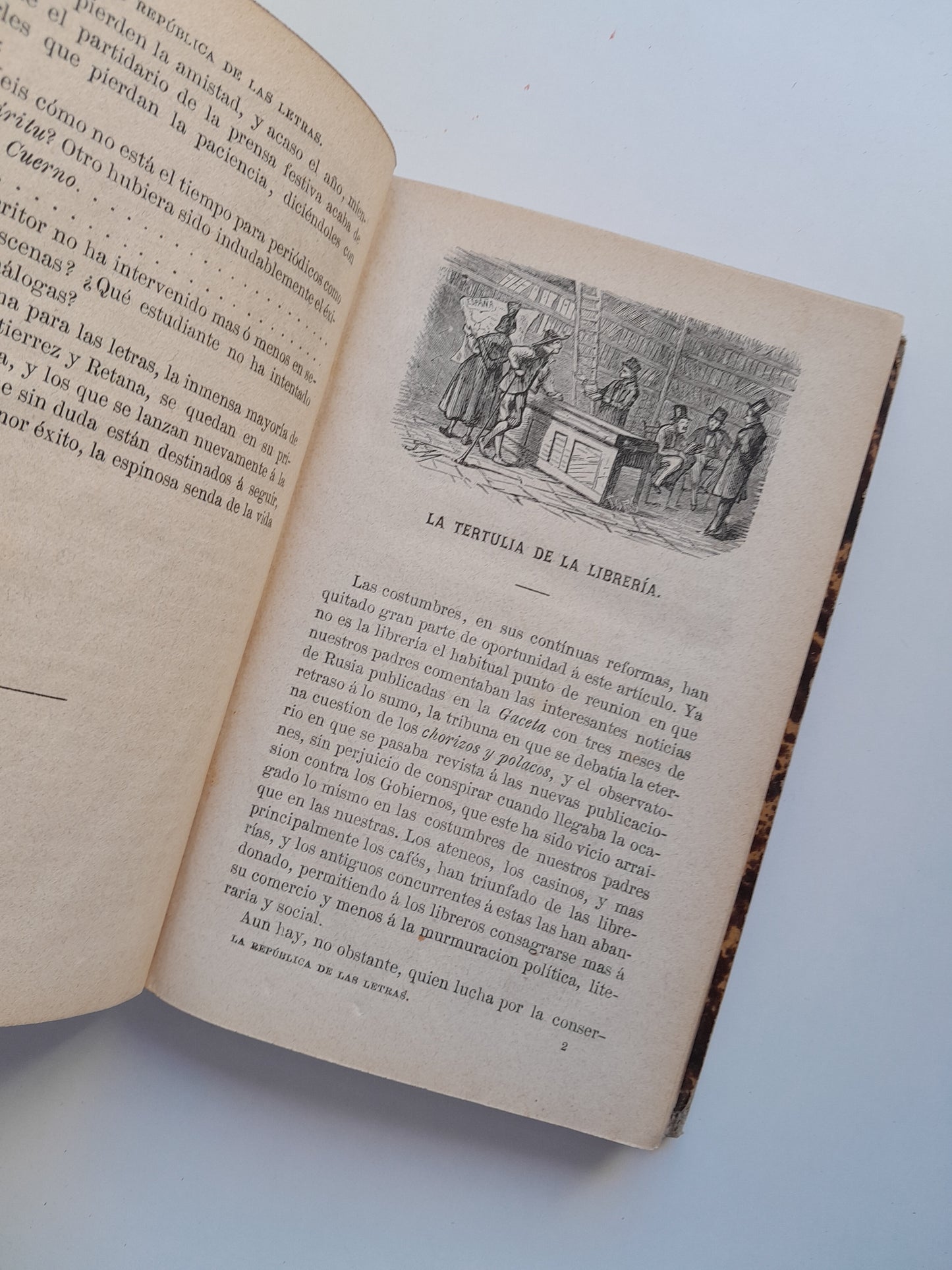 LA REPÚBLICA DE LAS LETRAS. CUADROS DE COSTUMBRES LITERARIAS - MANUEL OSSORIO Y BERNARD (TIP. E. CUESTA, 1877)