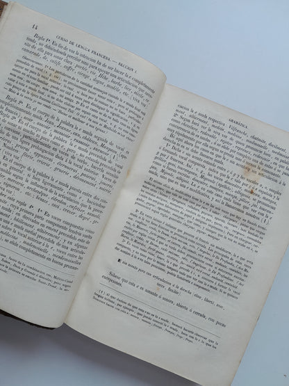 CURSO ECLÉCTICO DE LENGUA FRANCESA - JOSÉ CLAUSÁS Y MATA (LIB. JOAQUÍN VERDAGUER, 1859)