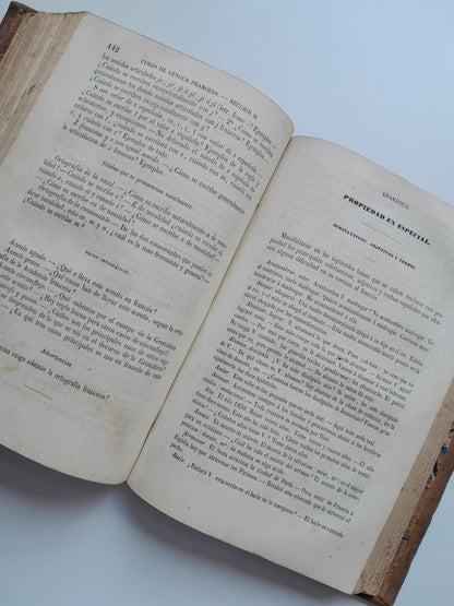 CURSO ECLÉCTICO DE LENGUA FRANCESA - JOSÉ CLAUSÁS Y MATA (LIB. JOAQUÍN VERDAGUER, 1859)