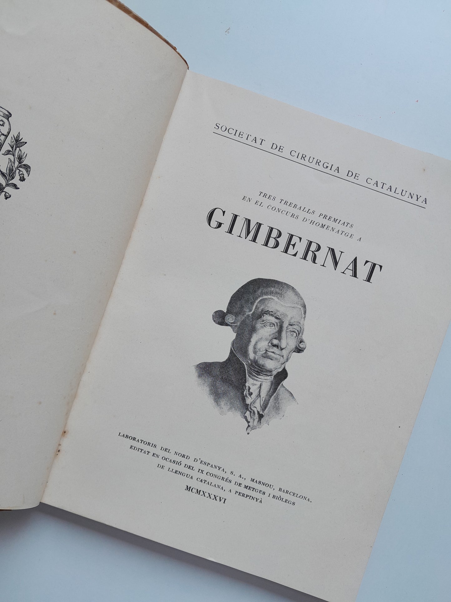 GIMBERNAT - VV. AA (SOCIETAT DE CIRUGIA DE CATALUNYA, 1936)