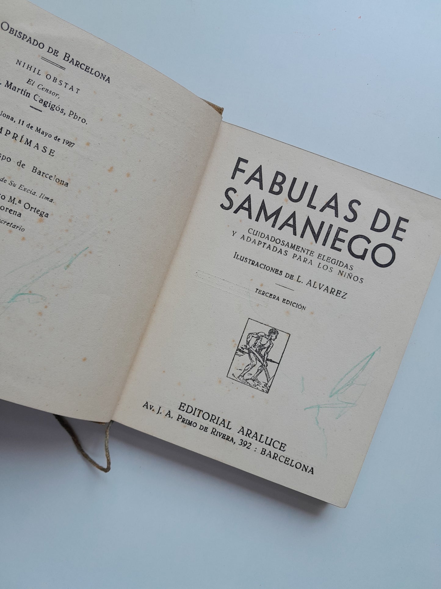 FÁBULAS DE SAMANIEGO - VV. AA (ARALUCE, 1942)
