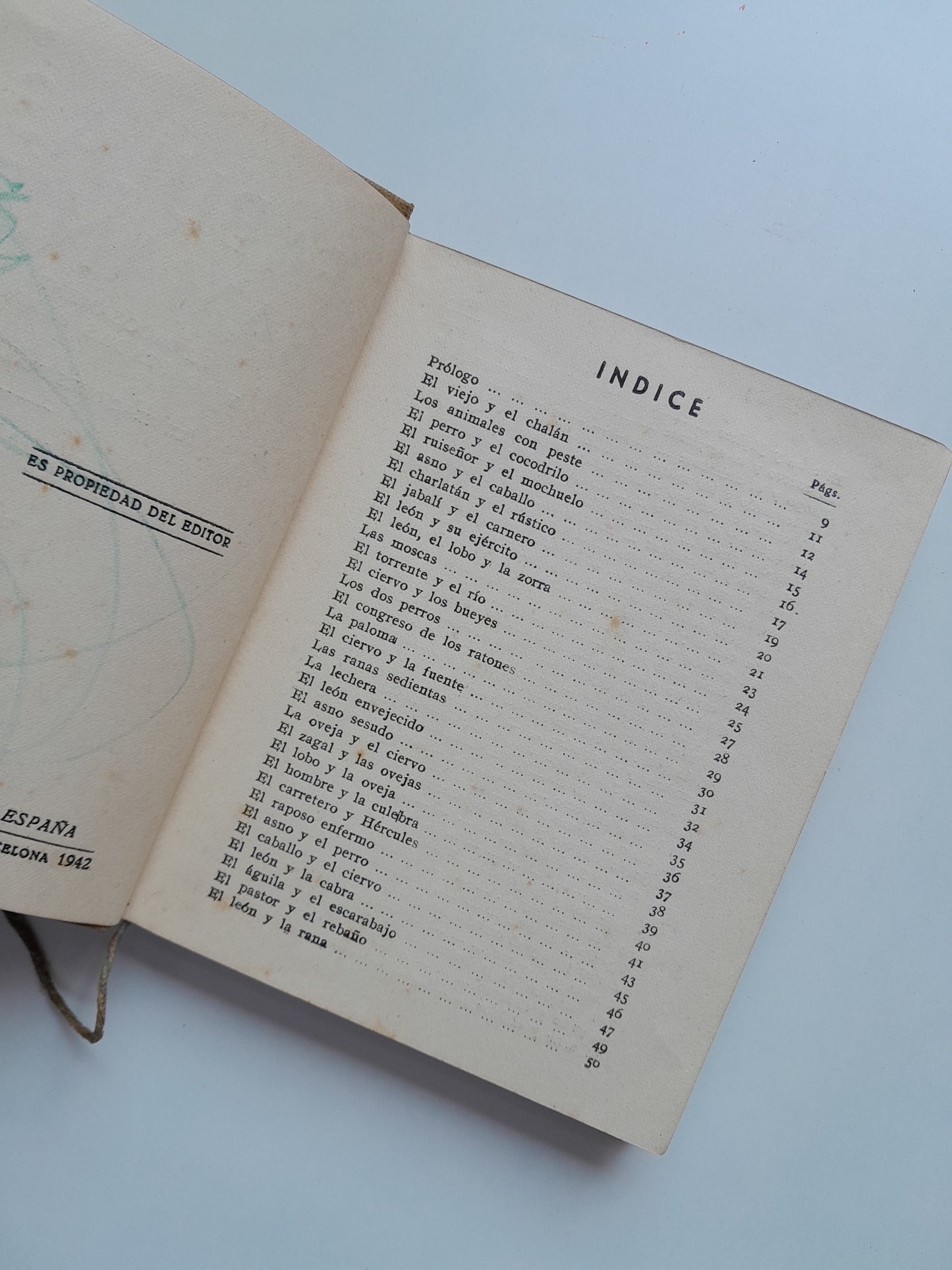 FÁBULAS DE SAMANIEGO - VV. AA (ARALUCE, 1942)