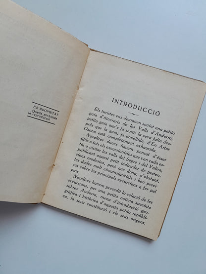 GUIA ITINERARI DE LES VALLS D'ANDORRA - MARCEL CHEVALIER (NÚÑEZ I CIA, c.1920)