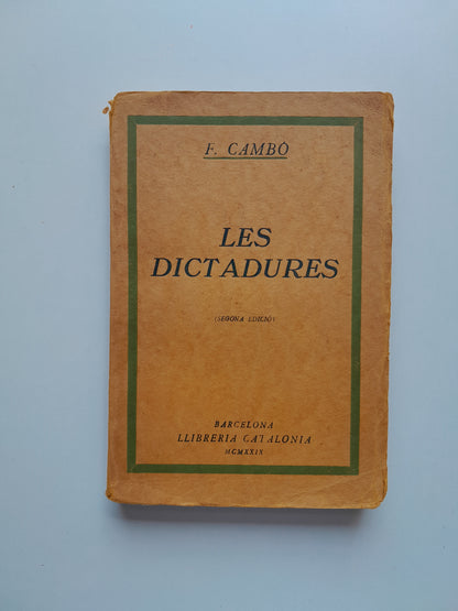 LES DICTADURES - FRANCESC CAMBÓ (LIB. CATALÒNIA, 1929)