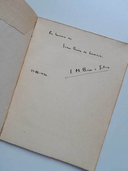 ANGLE. POEMES - JOSEP MARIA BOIX I SELVA (ALTÉS, 1935). DEDICATORIA DEL AUTOR