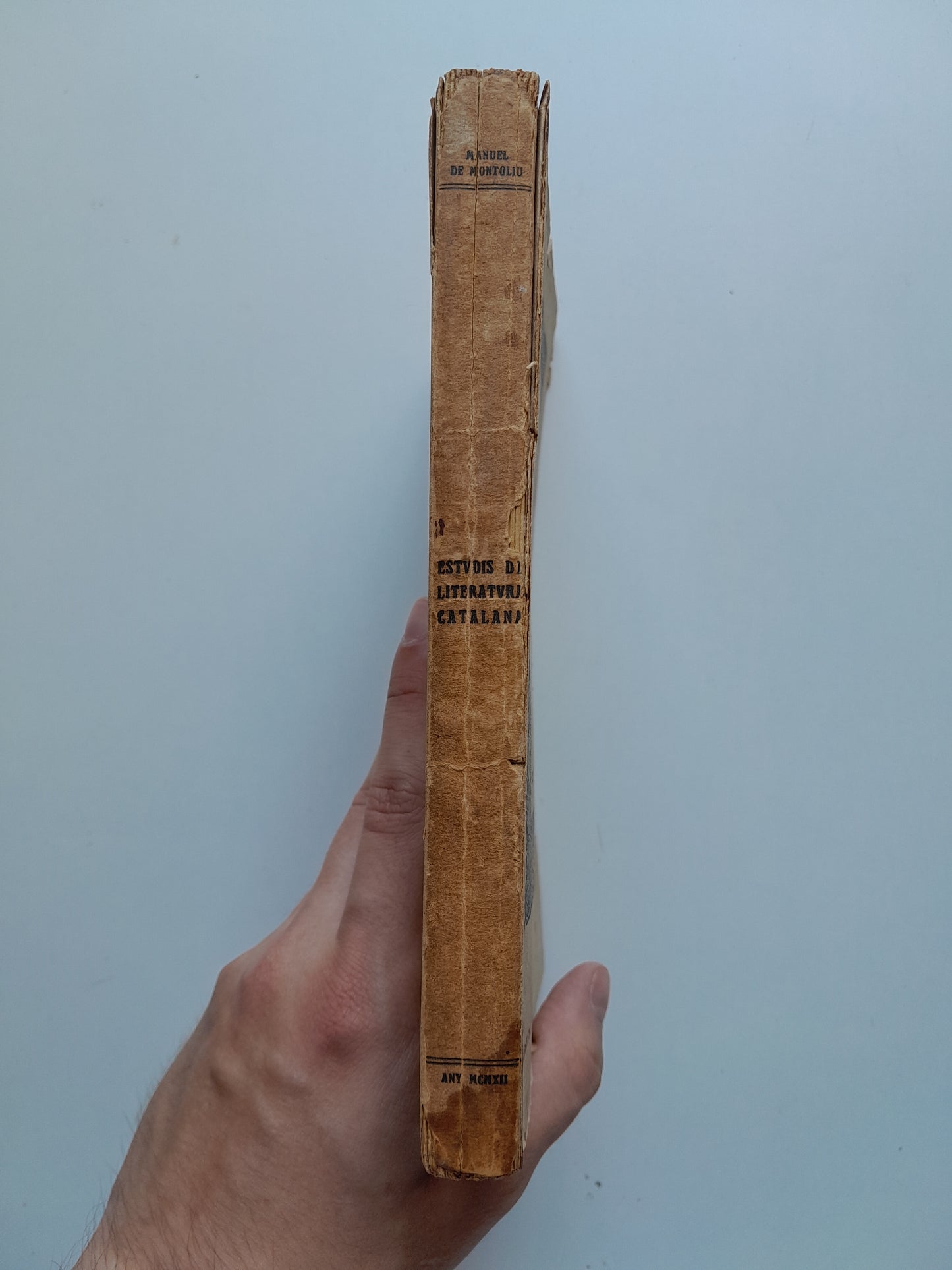 ESTUDIS DE LITERATURA CATALANA - MANUEL DE MONTOLIU (SOCIETAT CATALANA D'EDICIONS, 1912)