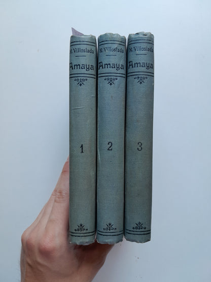 AMAYA O LOS VASCOS EN EL SIGLO VIII (COMPLETA 3 TOMOS) - F. NAVARRO VILLOSLADA (BIB. APOSTOLADO DE LA PRENSA, 1909)