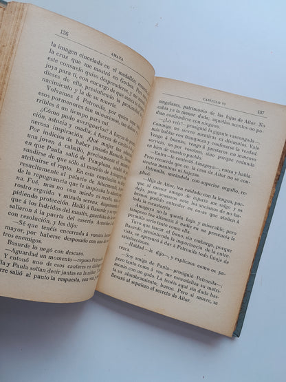 AMAYA O LOS VASCOS EN EL SIGLO VIII (COMPLETA 3 TOMOS) - F. NAVARRO VILLOSLADA (BIB. APOSTOLADO DE LA PRENSA, 1909)