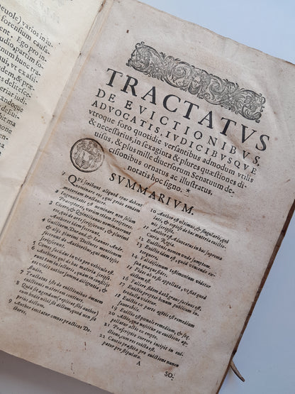 TRACTATUS DE EVICTIONIBUS - ALFONSO DE GUZMÁN (VDA. ILDEFONSO MARTÍN, 1629)