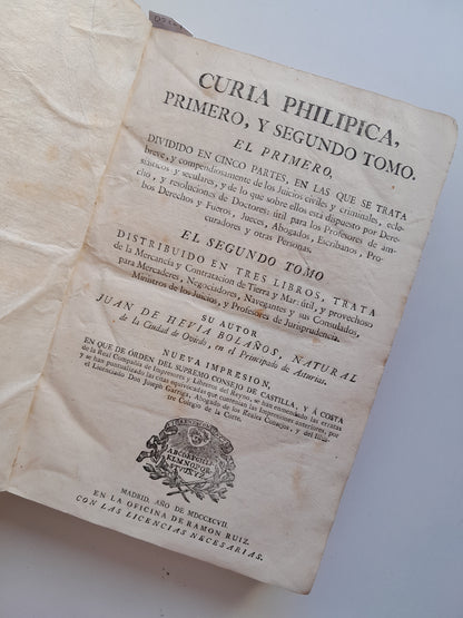 CURIA PHILIPICA - JUAN DE HEVIA BOLAÑOS (RAMON RUIZ, 1797)